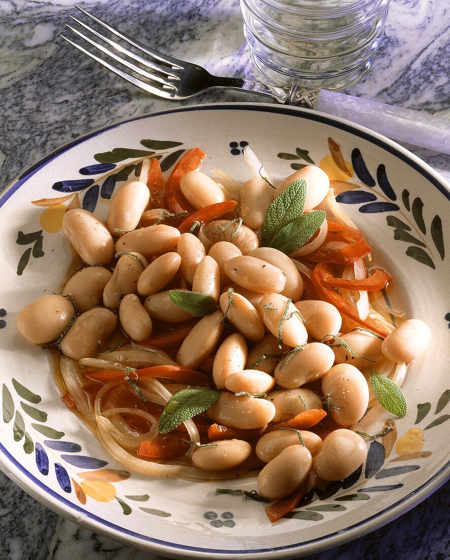 Bohnensalat mit Paprika & Salbei