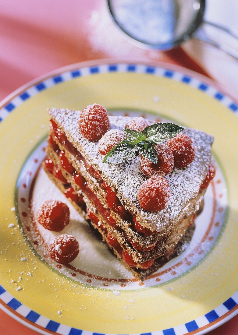 Black beauty (low-calorie raspberry gateau)