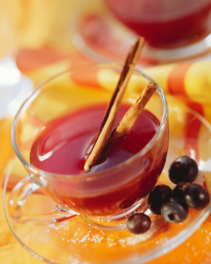 Blueberry Punch Flavored with Cinnamon Sticks