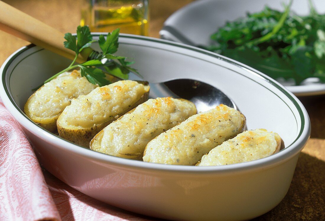 Patate al forno (baked potatoes with Gorgonzola, Italy)