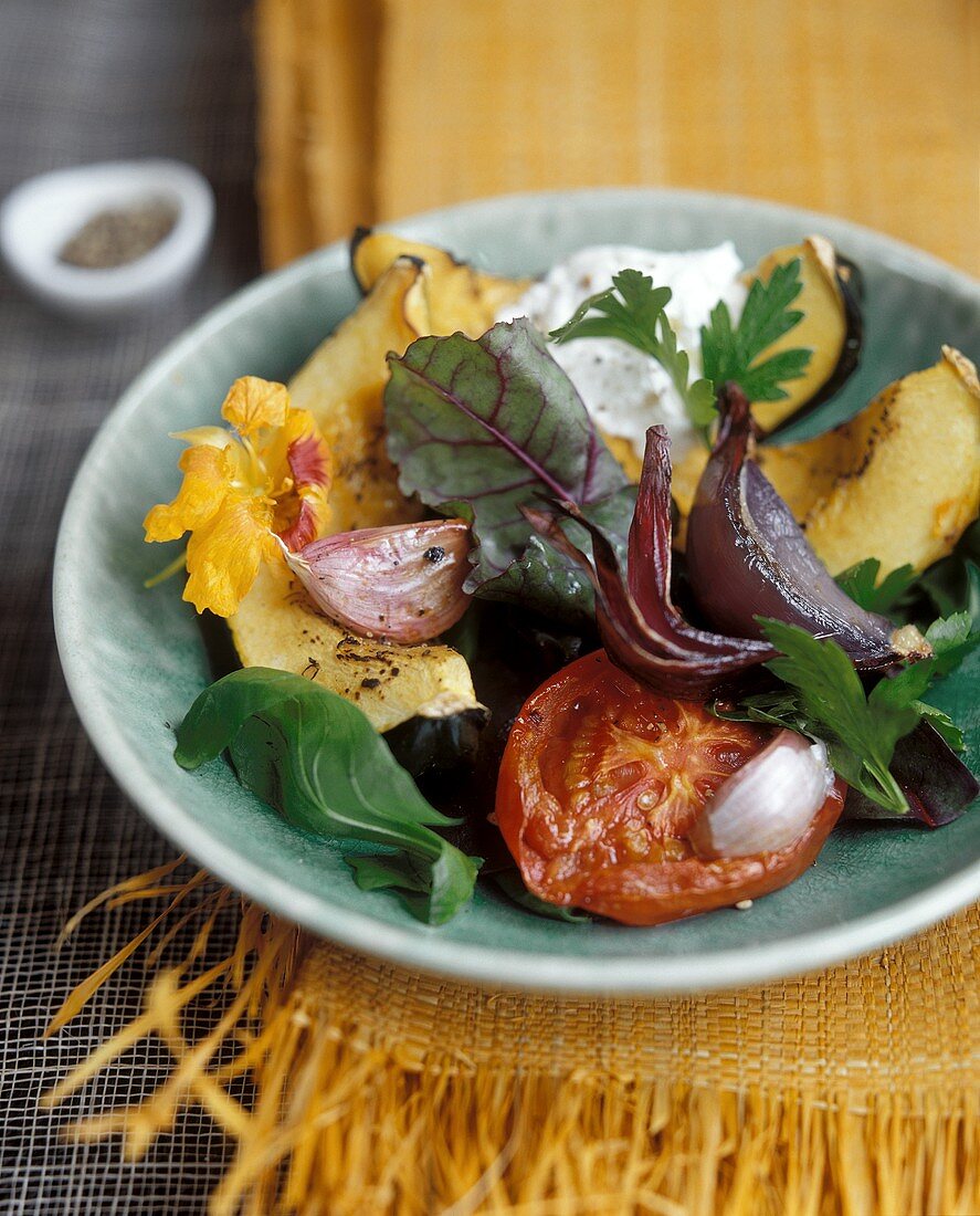 Plate of Fried Vegetables