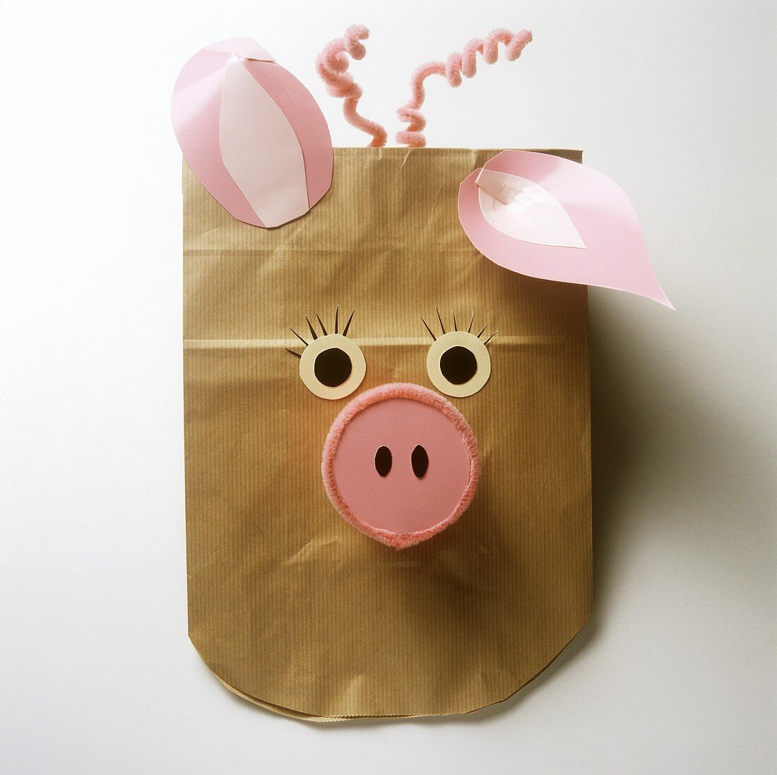 Paper animal masks for children's party: pig