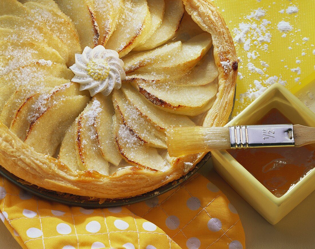 Schneller Apfelkuchen aus Blätterteig