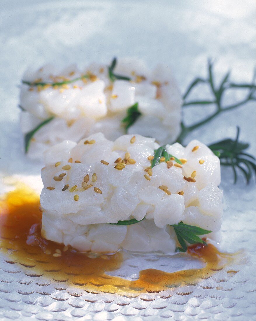 Sushi with sesame and seaweed