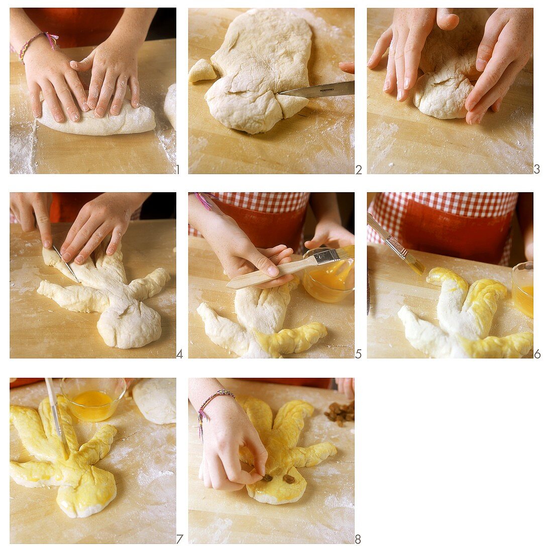 Making Stutenkerle out of yeast dough