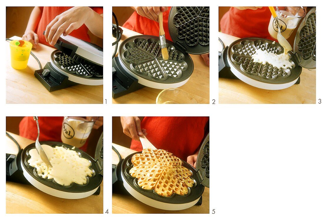 Baking waffles