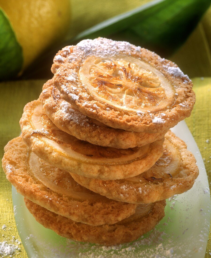 Citrus wheels (biscuits with candied lemon slices)