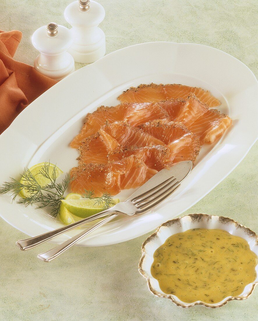 Lachs mit Dillsauce