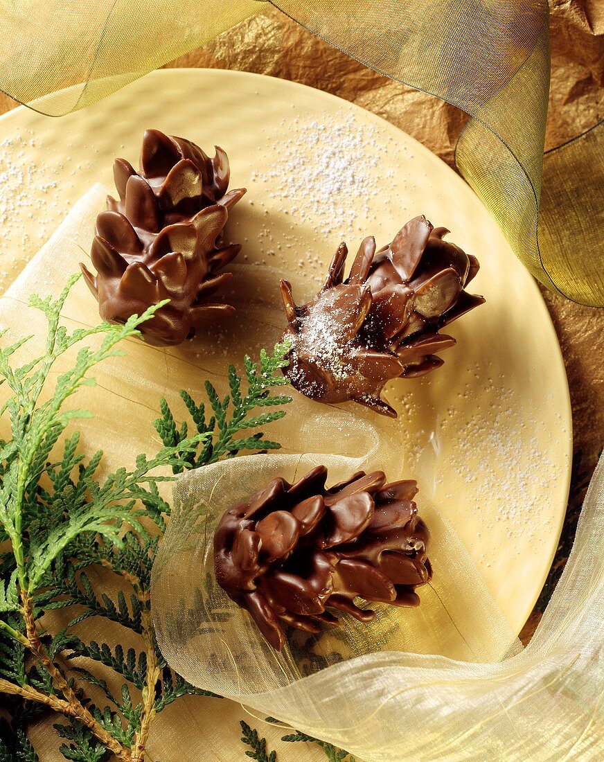 Marzipan and almond cones