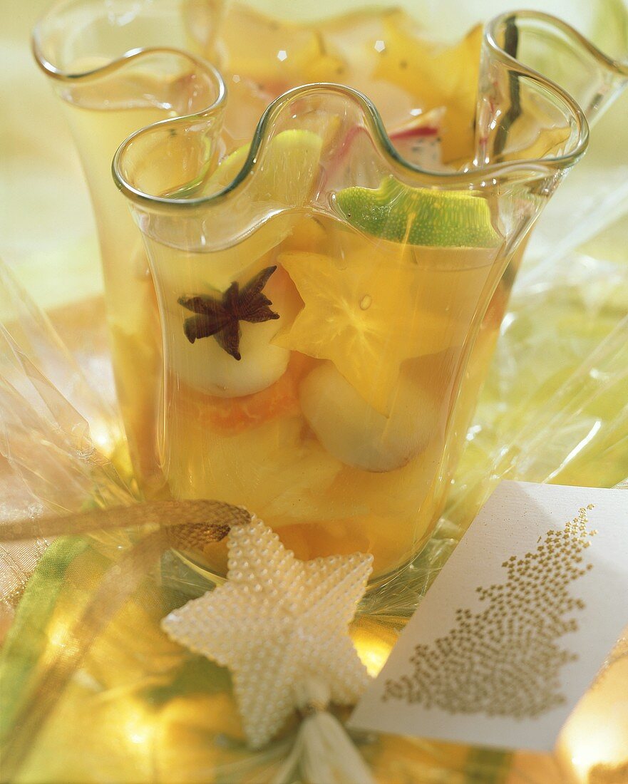 Tropical punch with coriander and lemon grass