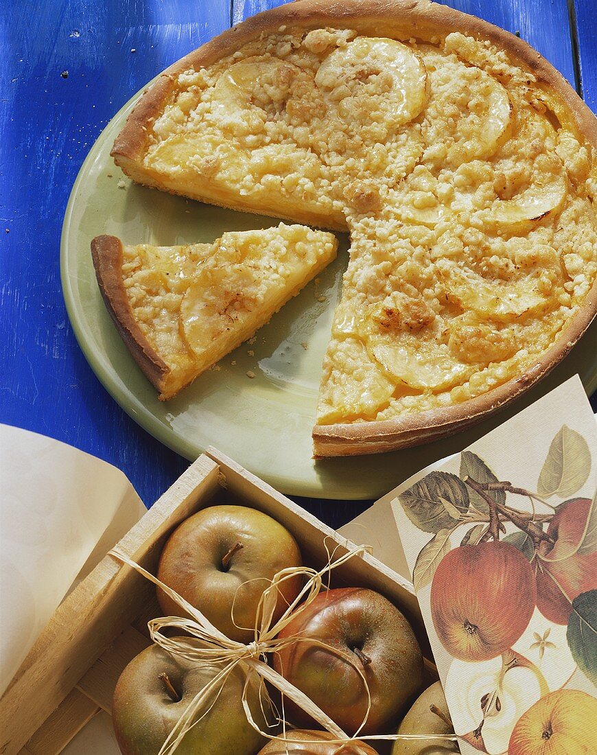 Apfelkuchen mit Kokosstreuseln