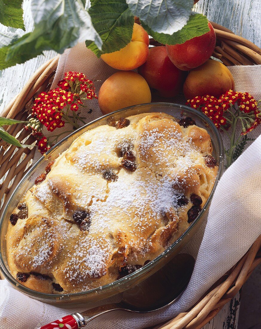 Kipferlkoch: Austrian croissant pudding with raisins