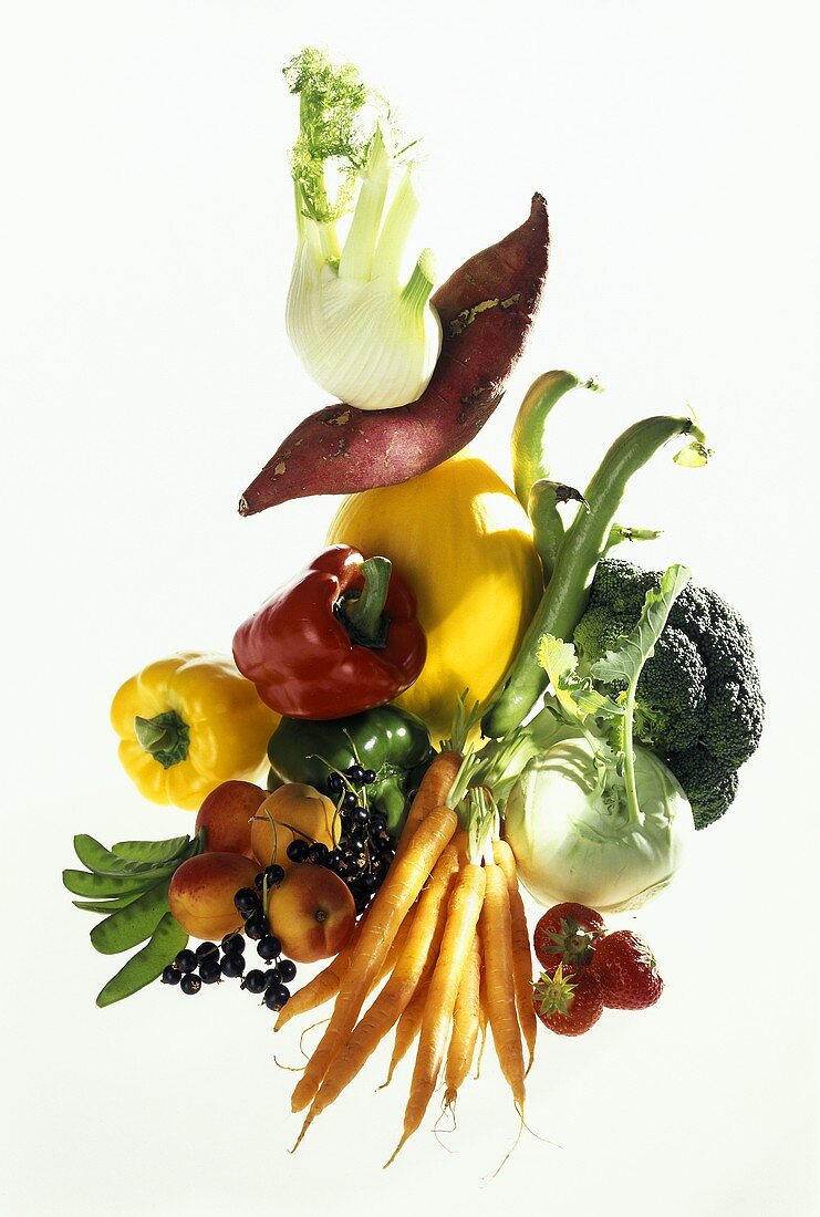 Stillleben mit Gemüse und Obst