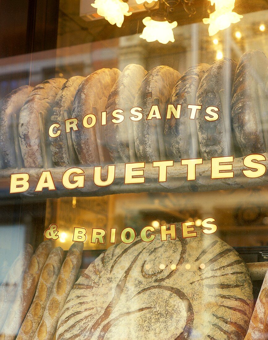 Schaufenster einer französischen Bäckerei