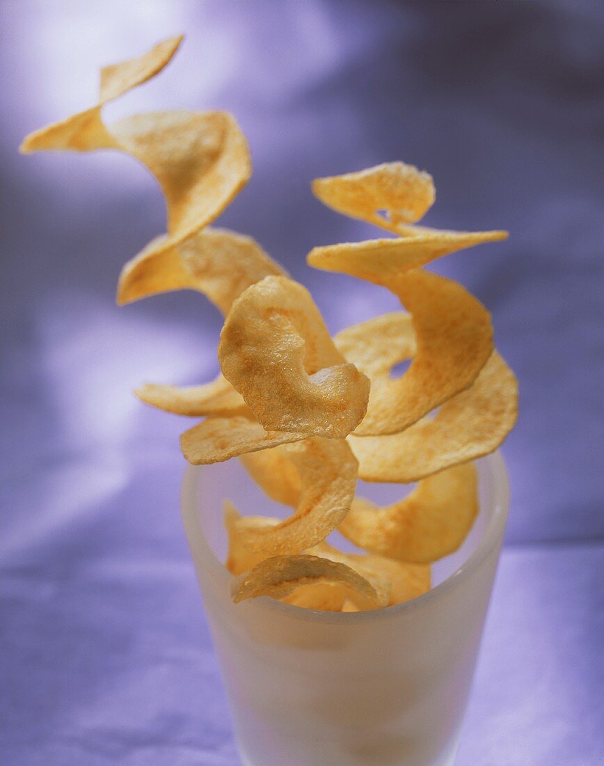 Spiralförmige Kartoffelchips