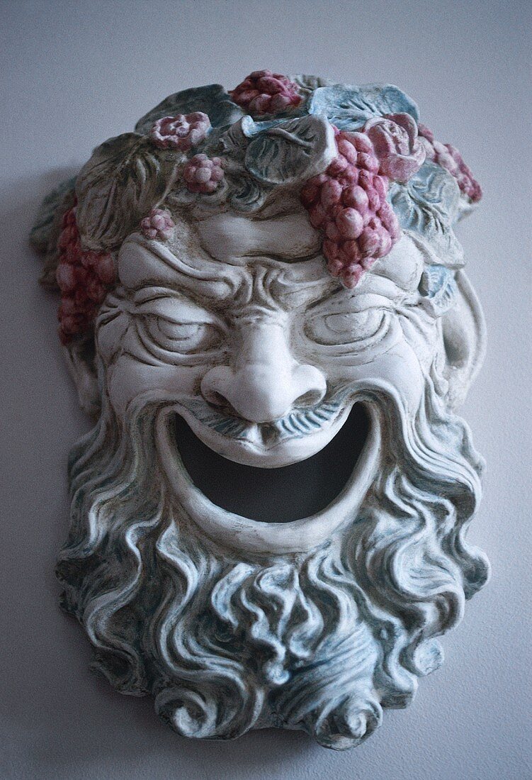 Mask of Bacchus, Roman god of wine, Medoc