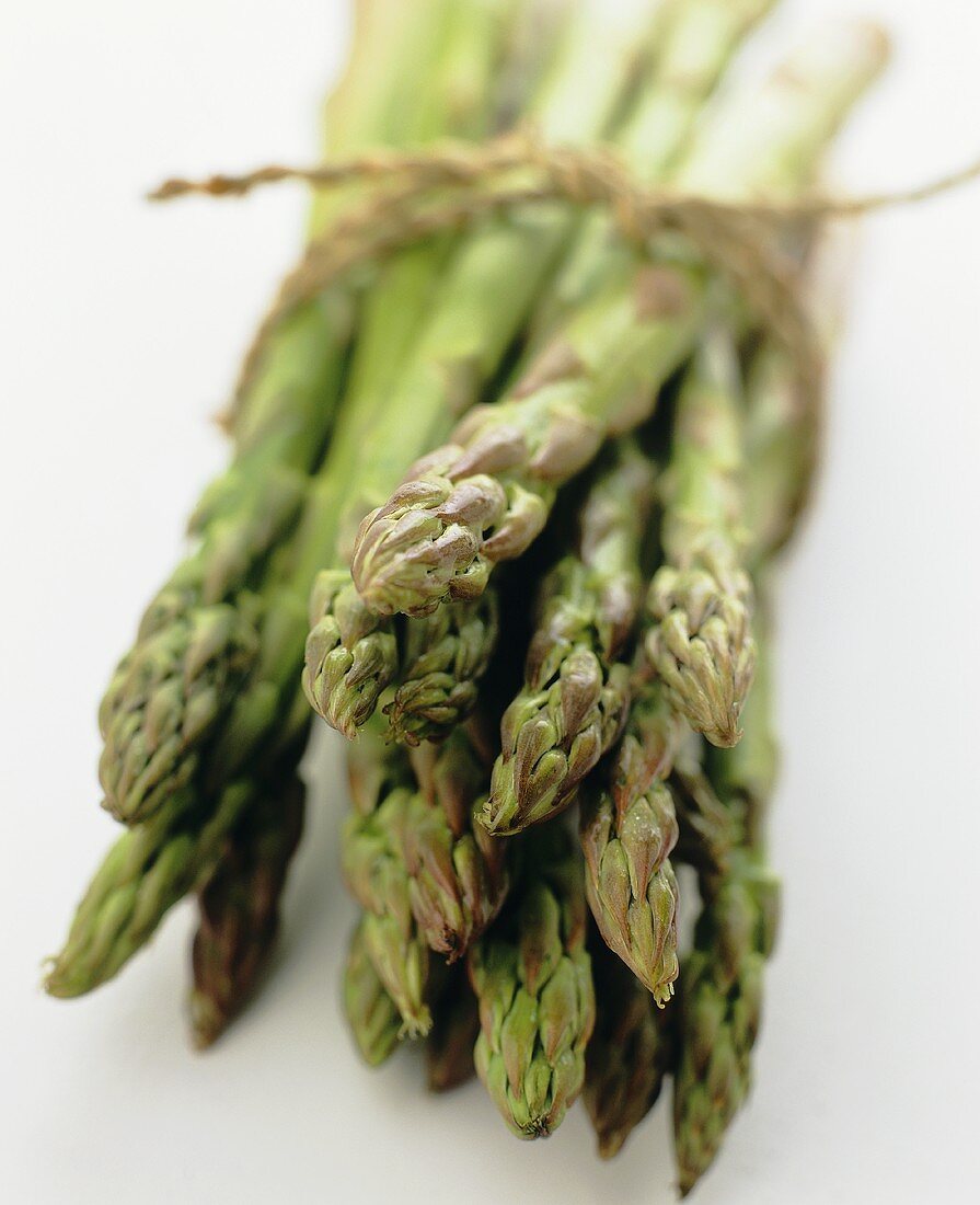 A Tied Bunch of Green Asparagus