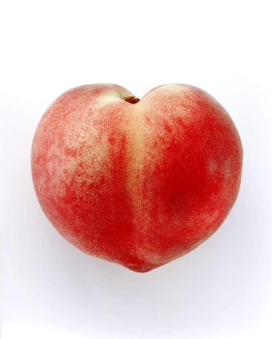 A heart-shaped peach