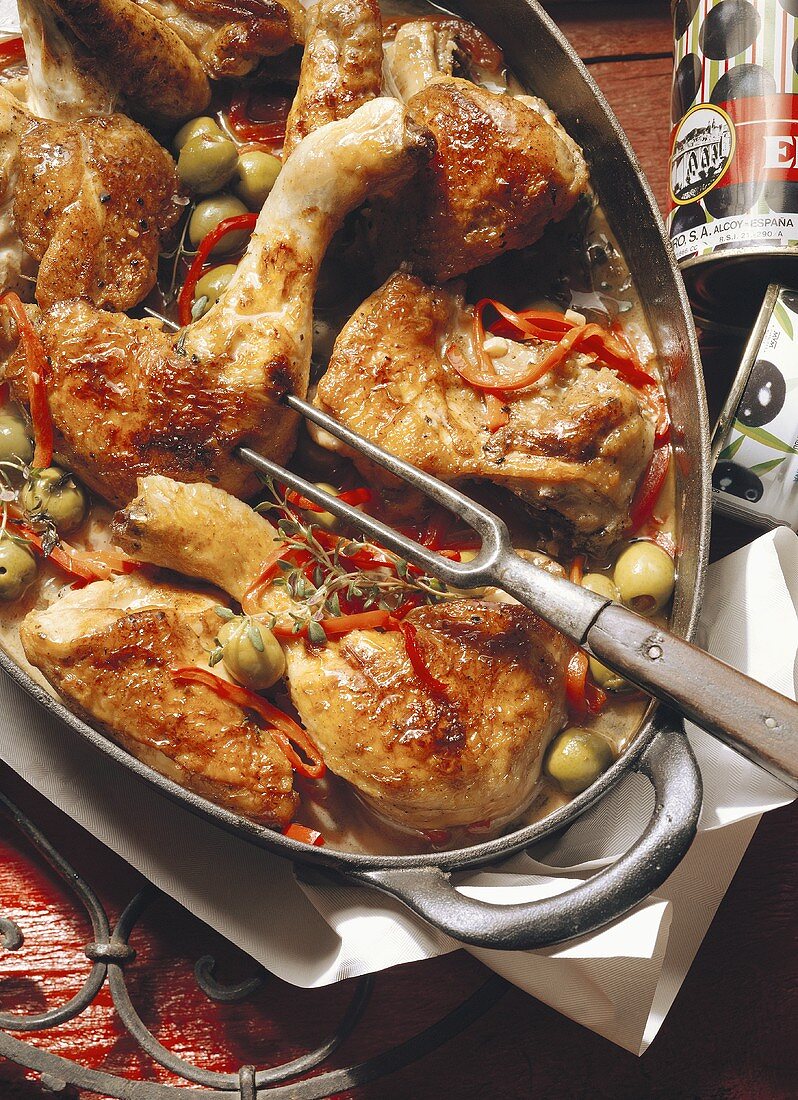 Chicken with Bell Pepper and Olives