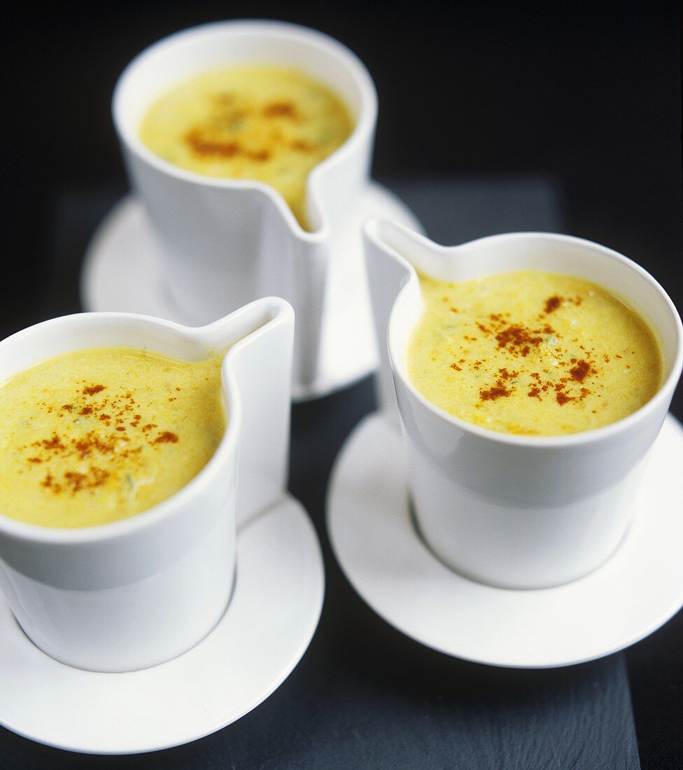 Cream of potato soup in cups