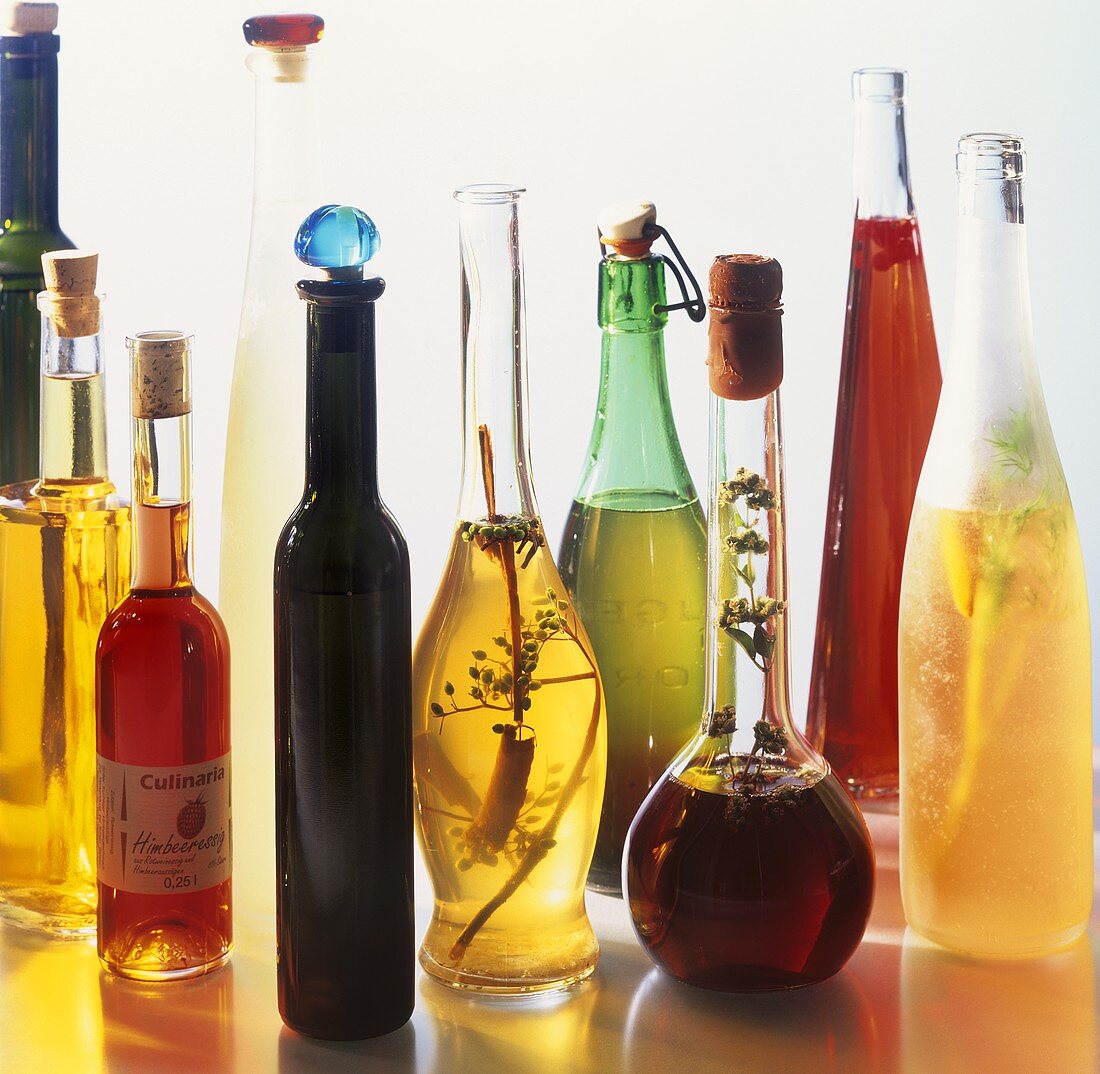 Various types of vinegar