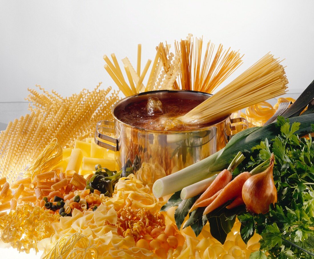 Ingredients for pasta dishes