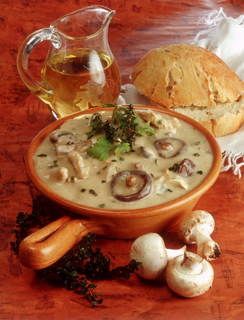 Mushroom stew with pork