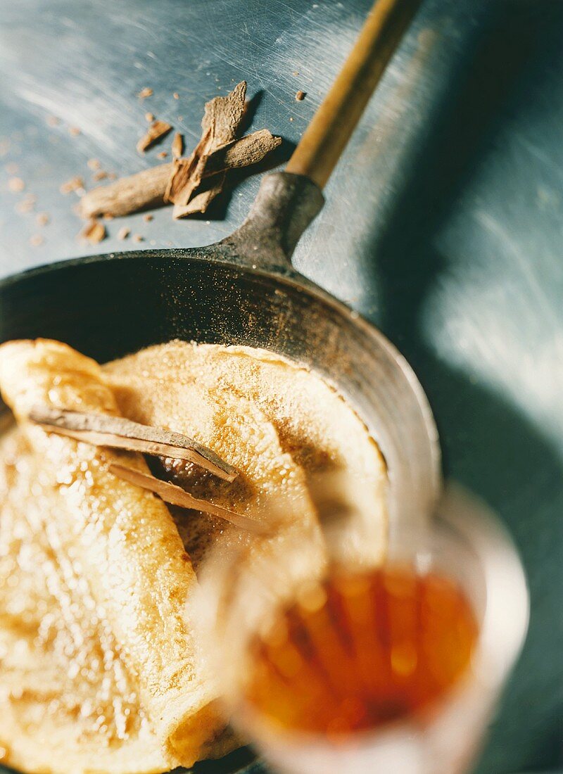 Pfannkuchen mit Van der Hum-Likör (Südafrika)