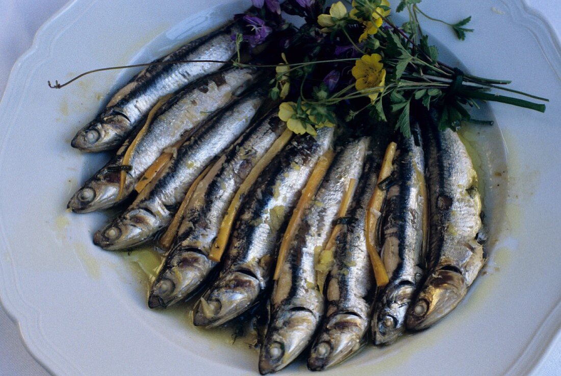 Sarde in marinata (marinated sardines, Italy)
