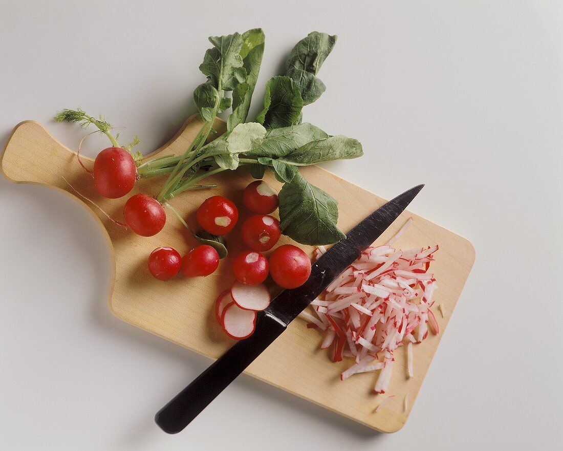 Cutting radish sticks