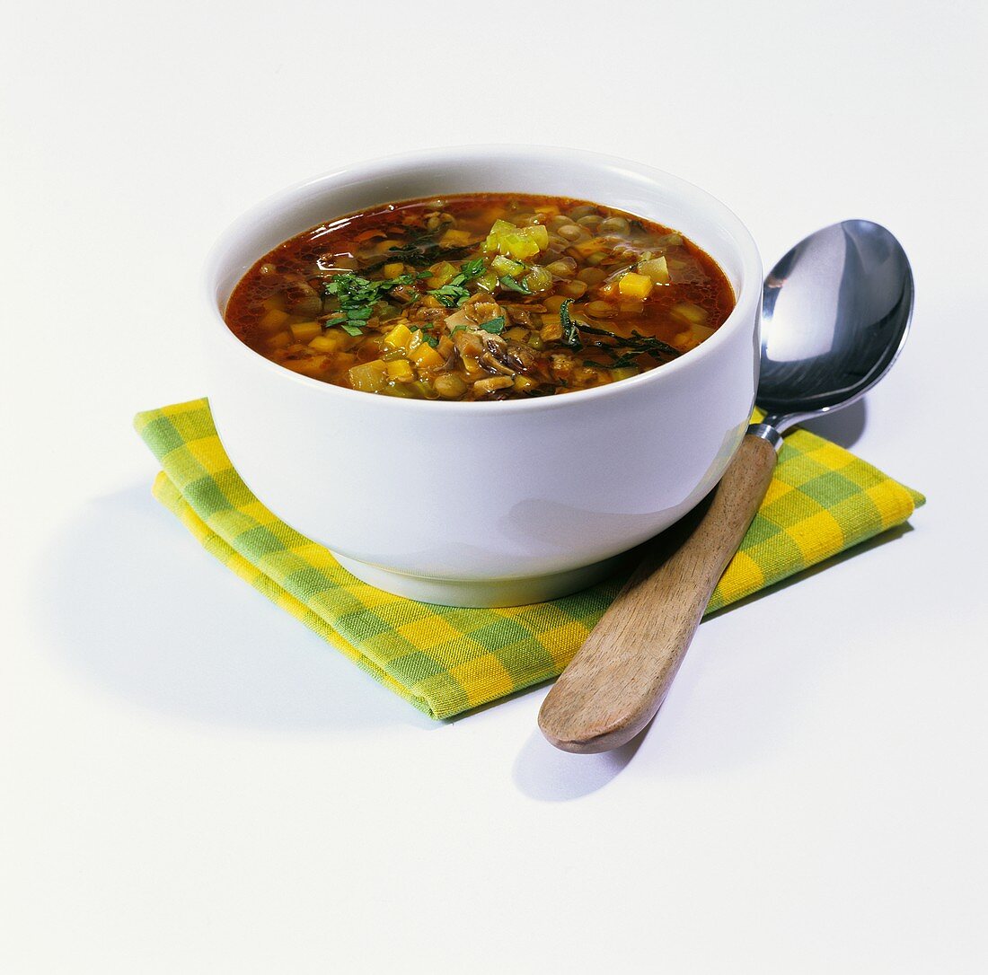 Vegetable and mushroom soup