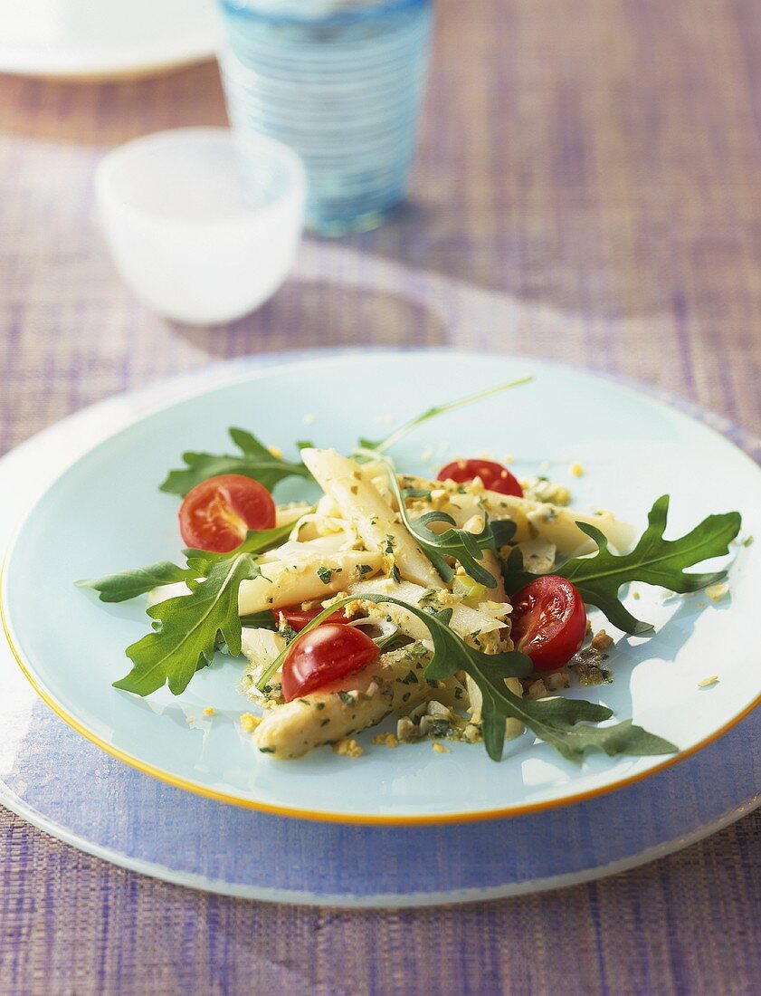 Spargelsalat mit Eiervinaigrette