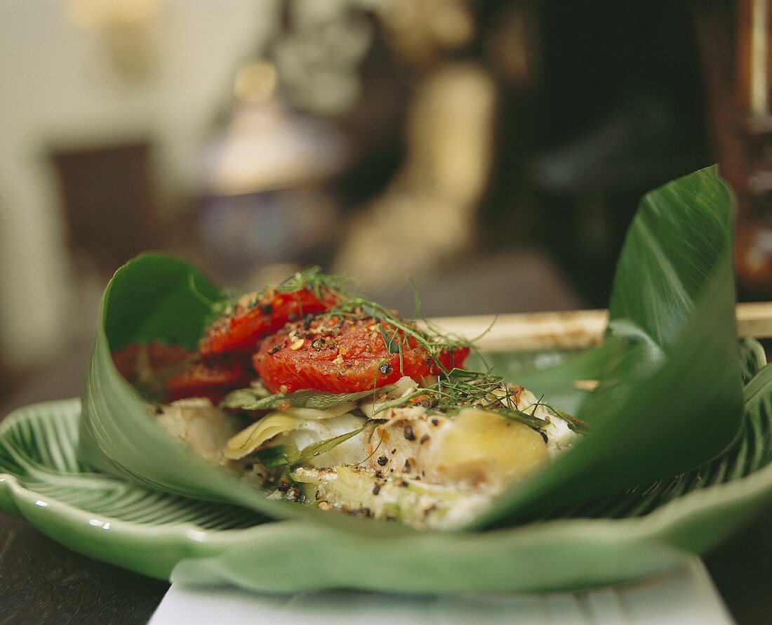 Weissfischfilet mit Tomaten (aus Malaysia)