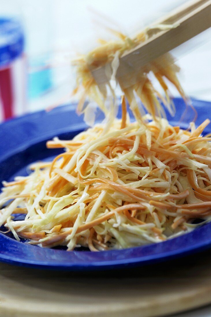 Coleslaw (American white cabbage salad with carrots)