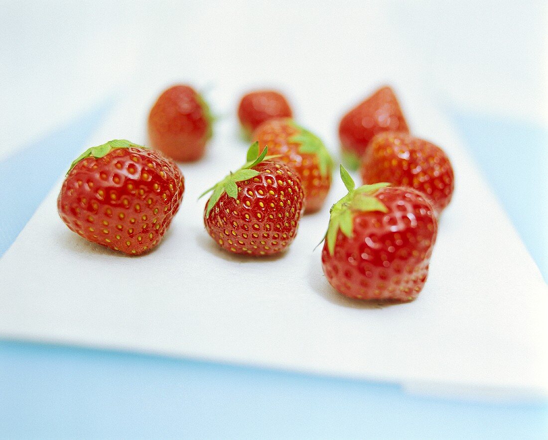A few strawberries