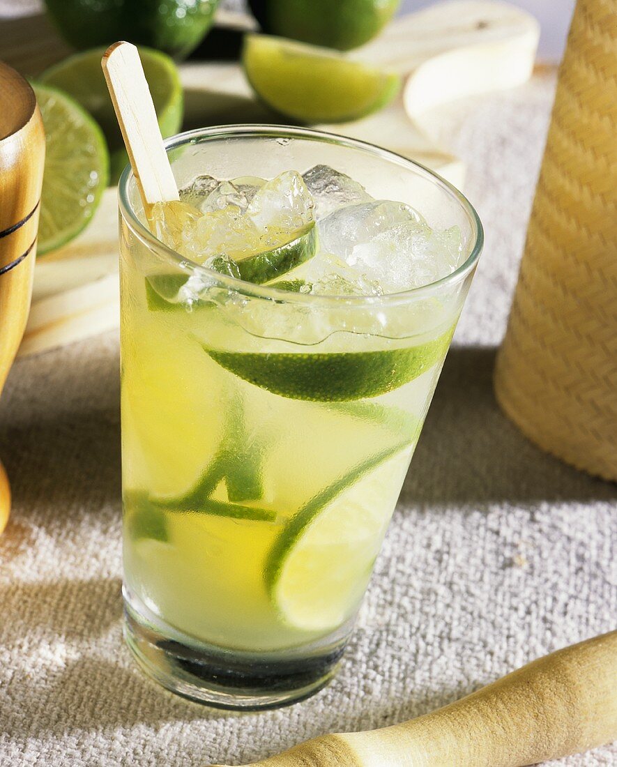 A glass of Caipirinha