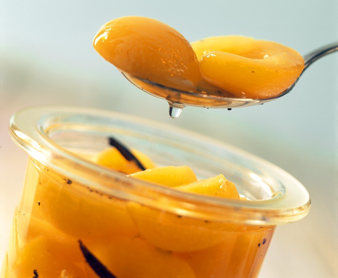 Apricot Preserves on a Spoon