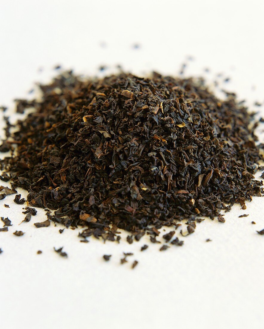 Dried tea leaves