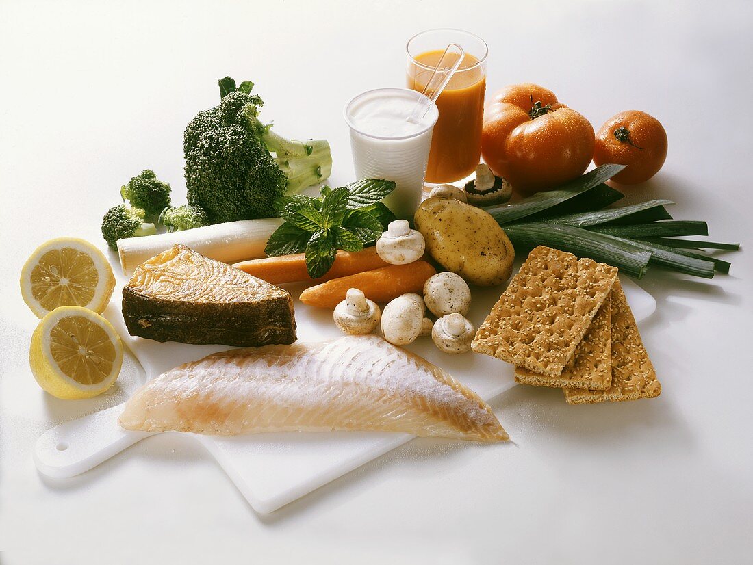 Zutaten für gesunde Ernährung; Fischdiät
