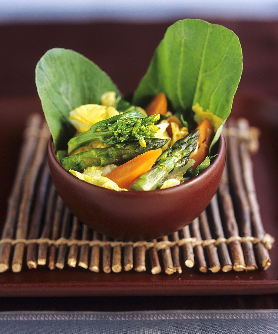 Stir-fried mixed Vegetables in Bowl