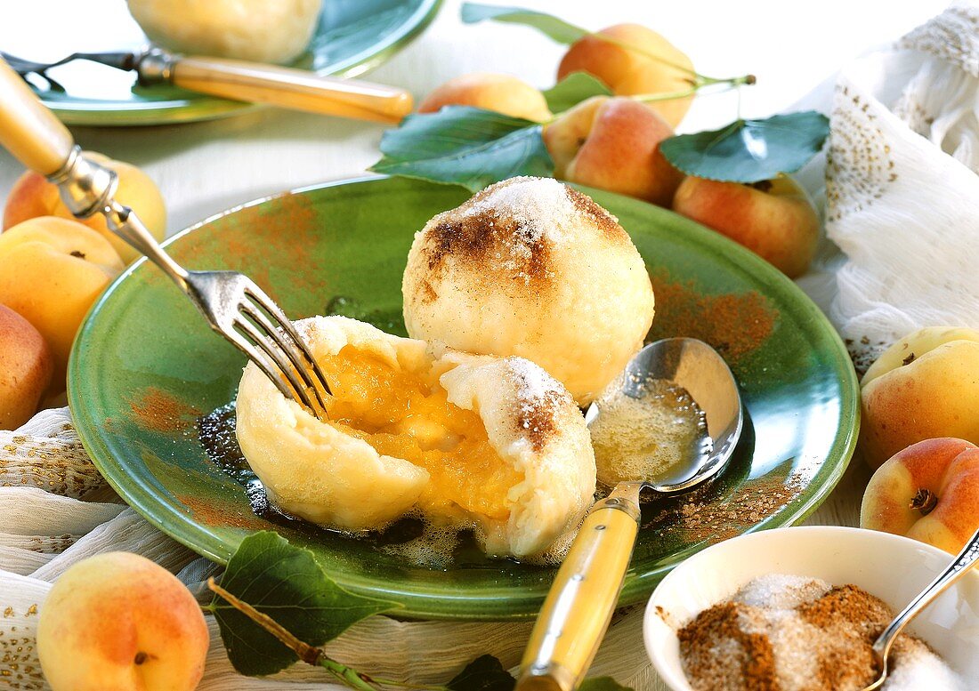 Apricot dumplings