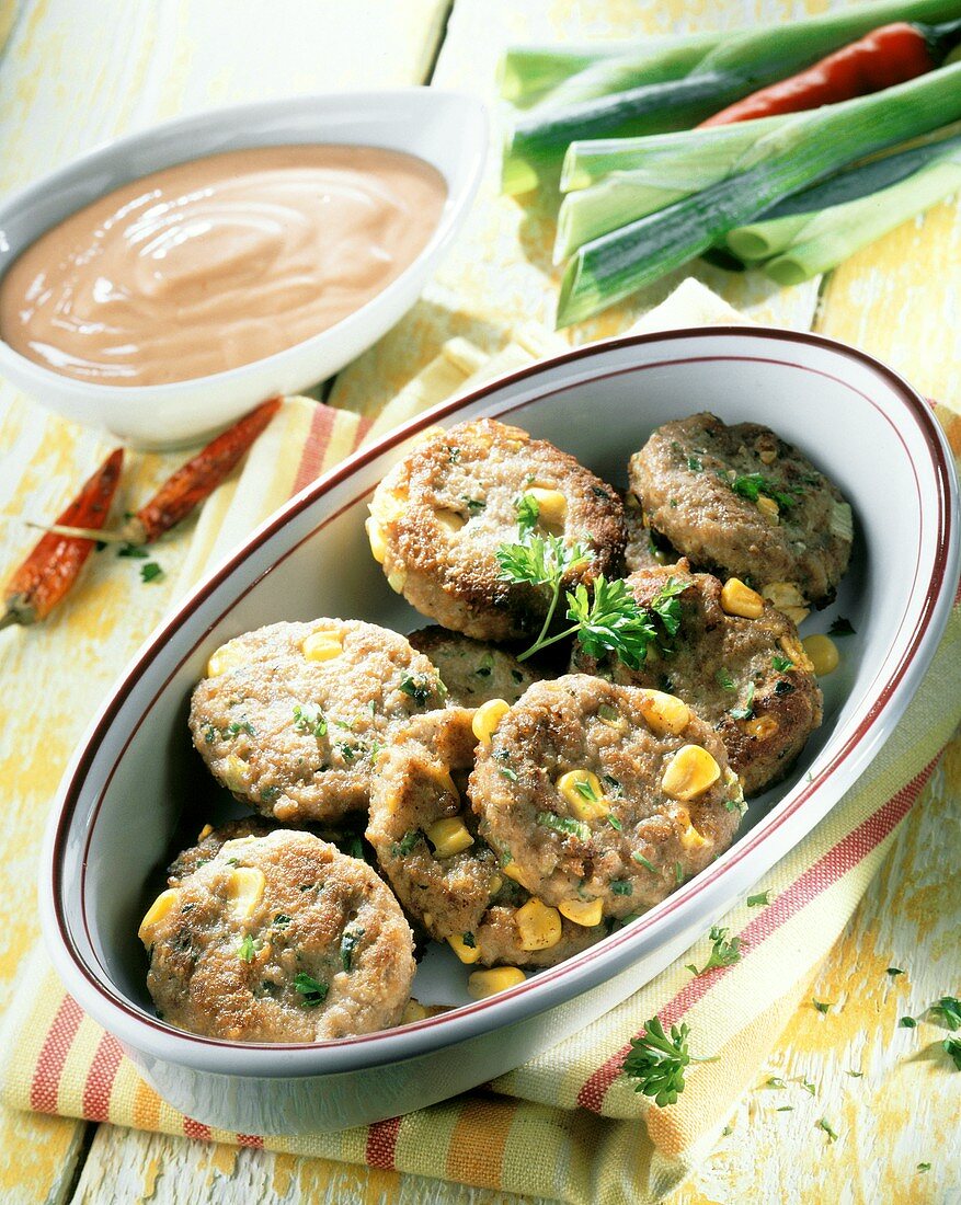 Frikadeller with sweetcorn