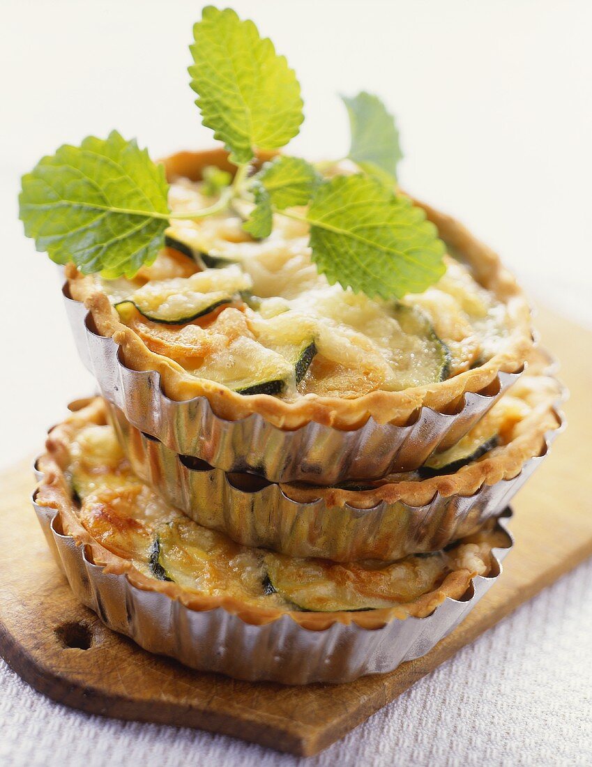 Carrot and courgette tartlets