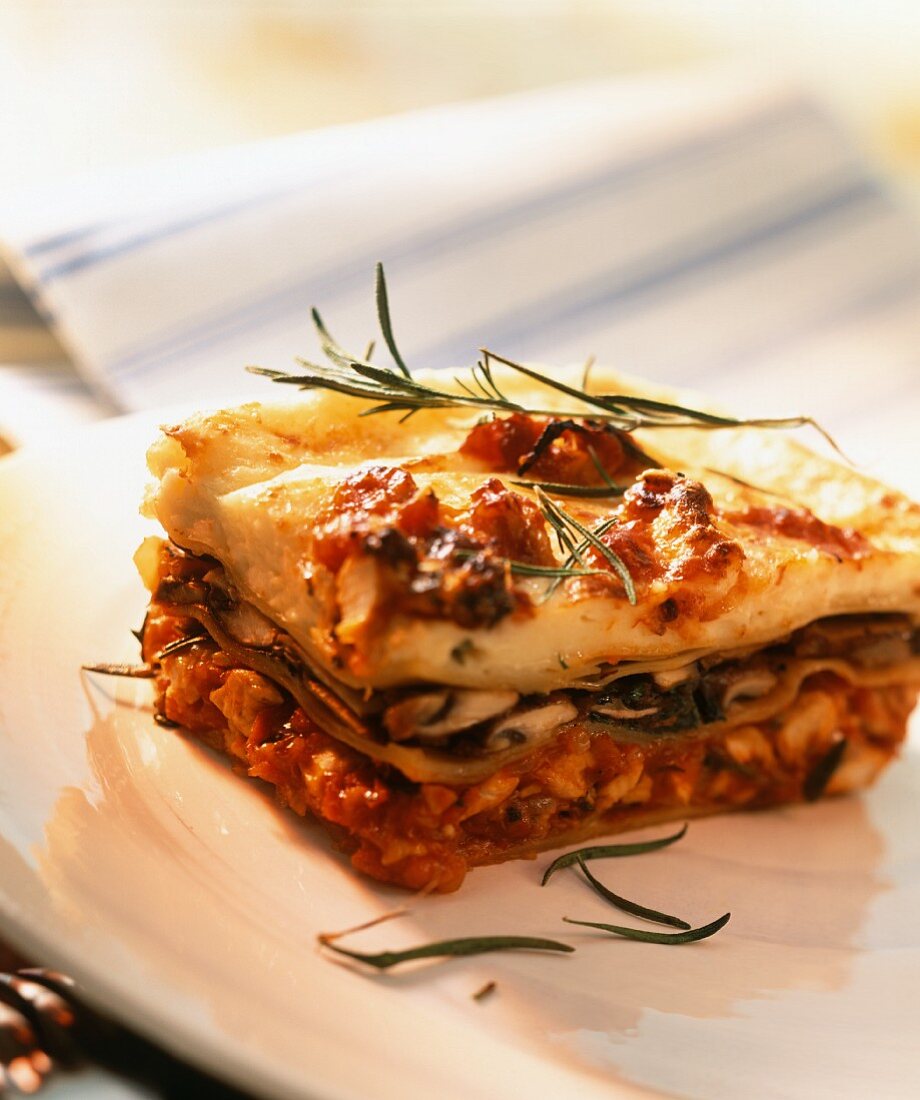 Lasagne with rabbit ragout