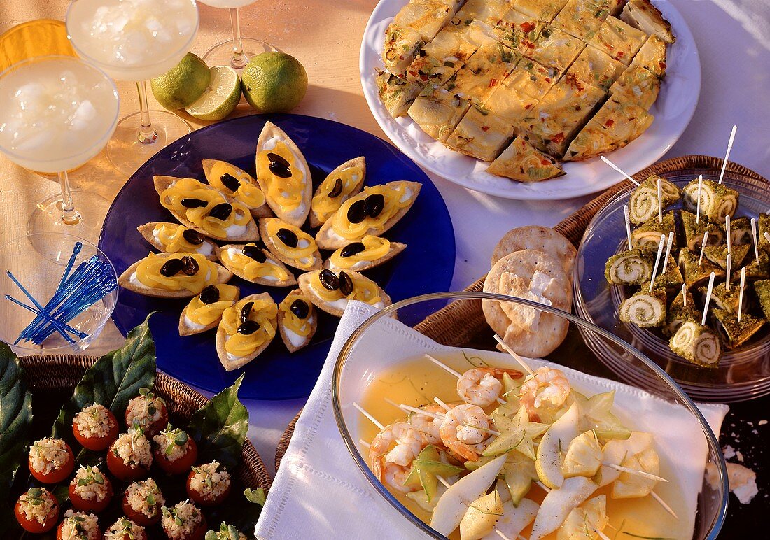 Buffet; party snacks for hot days