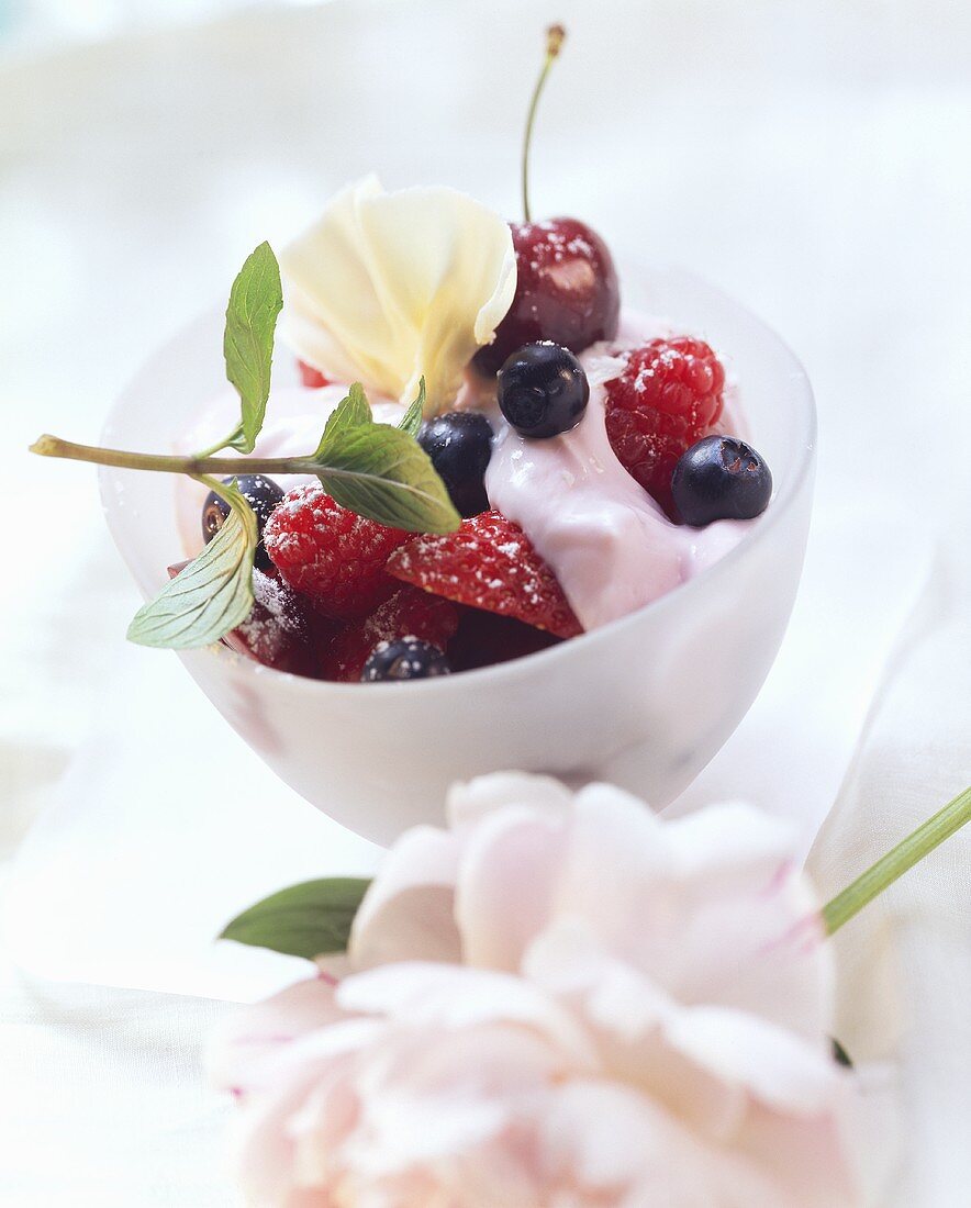 Früchtequark mit Beeren