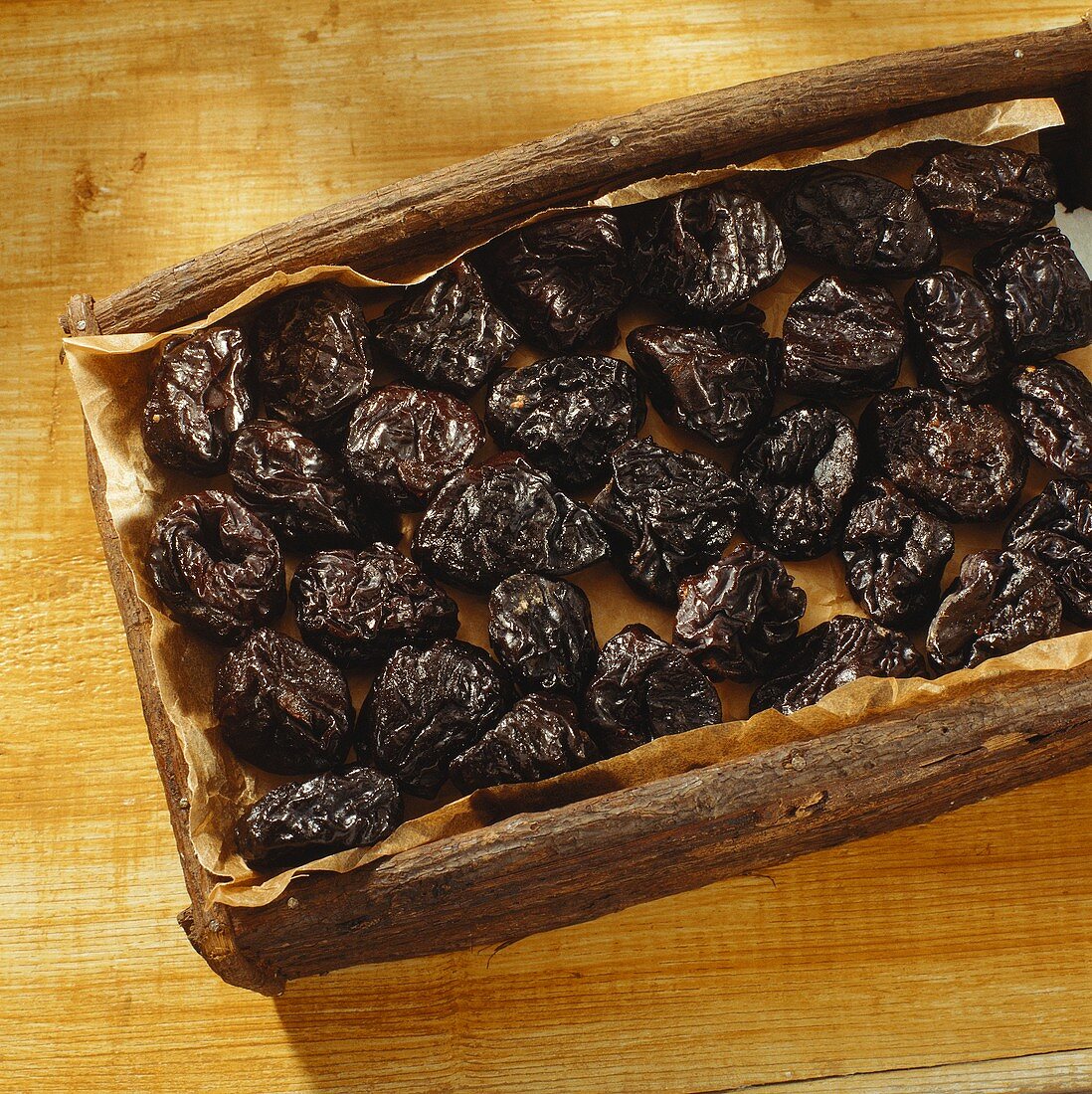 Prunes (Pruneaux d'Agen) in wooden box