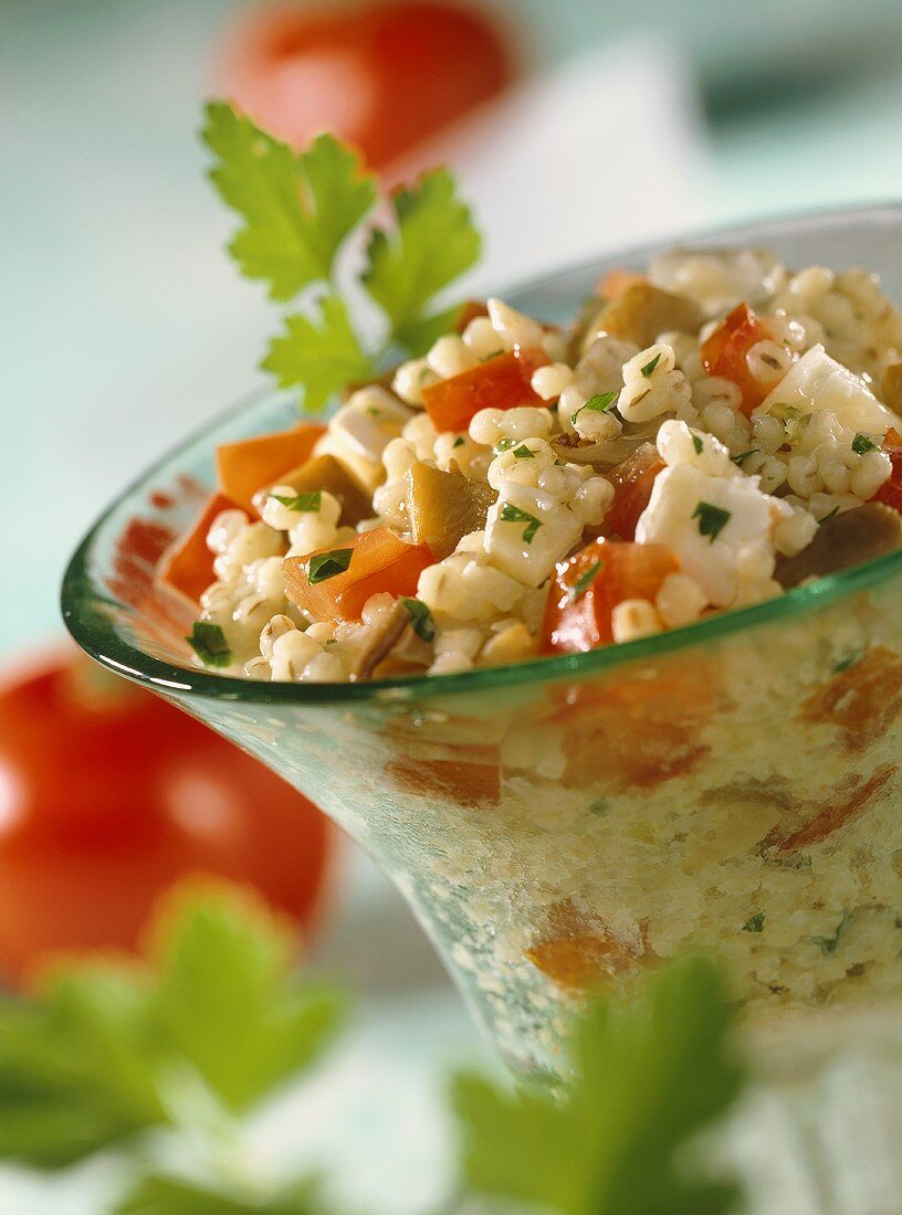 Barley risotto with oyster mushrooms