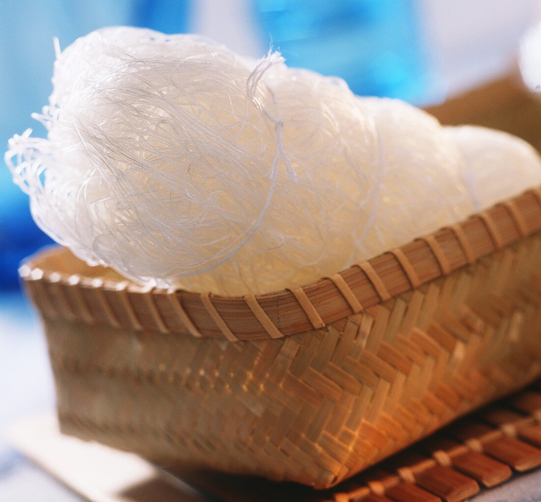 Glass noodles in basket