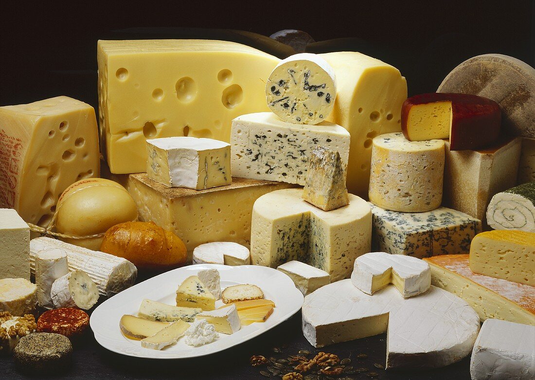 Selection of cheeses from Austria